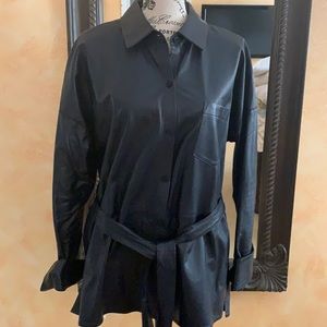 Theory leather top